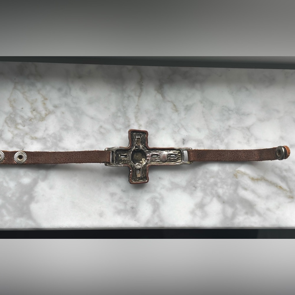 Silver Rhinestone Cross Bracelet - Picture 9 of 13